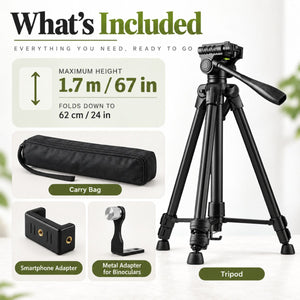 Aluminum Tripod - Tripod - SilentWilds - Black - 67 in - SilentWilds #Black