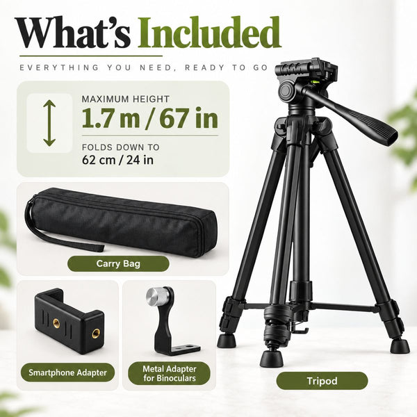 Aluminum Tripod - Tripod - SilentWilds - Black - 67 in - SilentWilds #Black